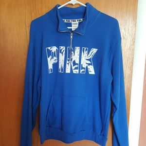 PINK tropical half zip