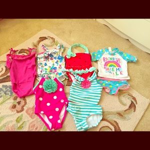 Lot of baby girl swimsuits size 9-12 Months