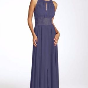 JS BOUTIQUE Cutaway Shoulder Beaded Waist Dress