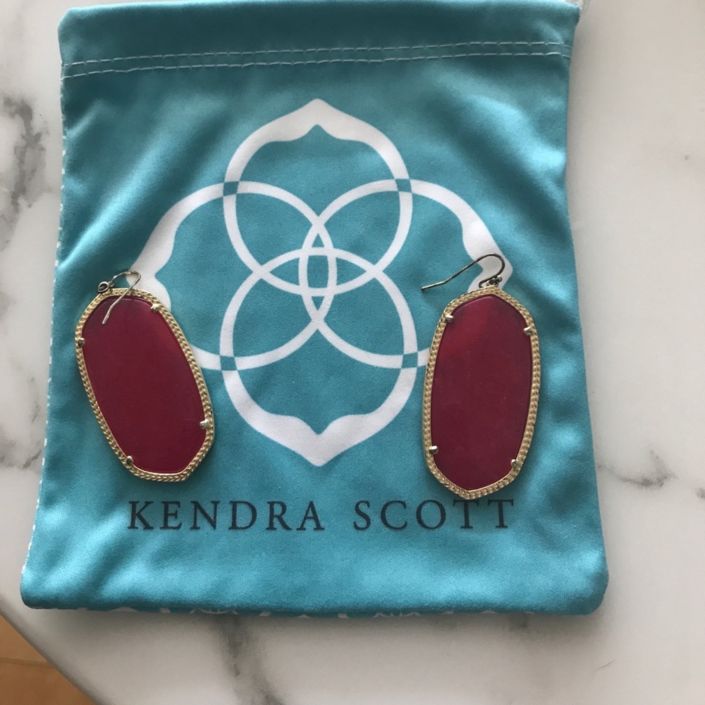 Red Kendra Scott earrings