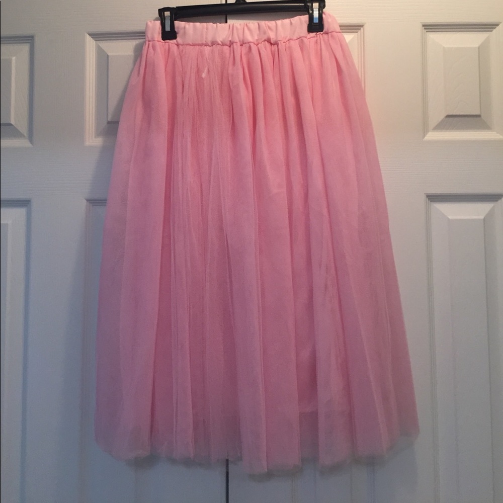Pink tulle skirt