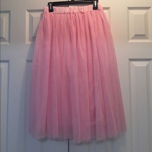 Pink tulle skirt