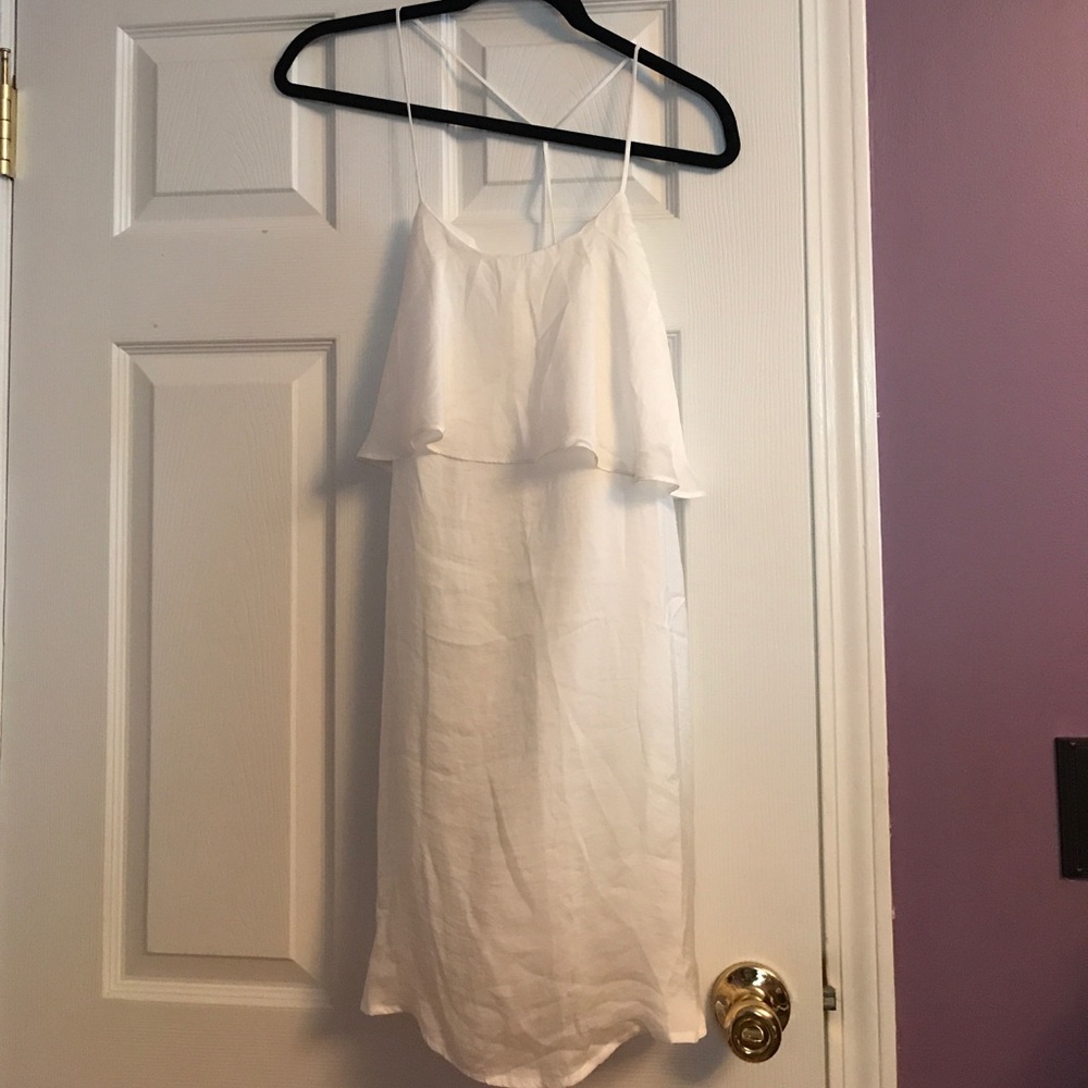 Neiman Marcus Double Layer Flutter Dress
