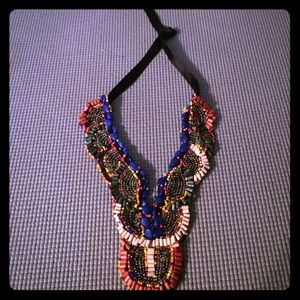 Embroidered necklace