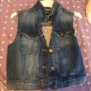 Forever 21 Lace and denim vest