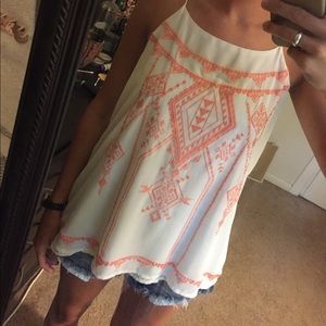 Aztec design tank top