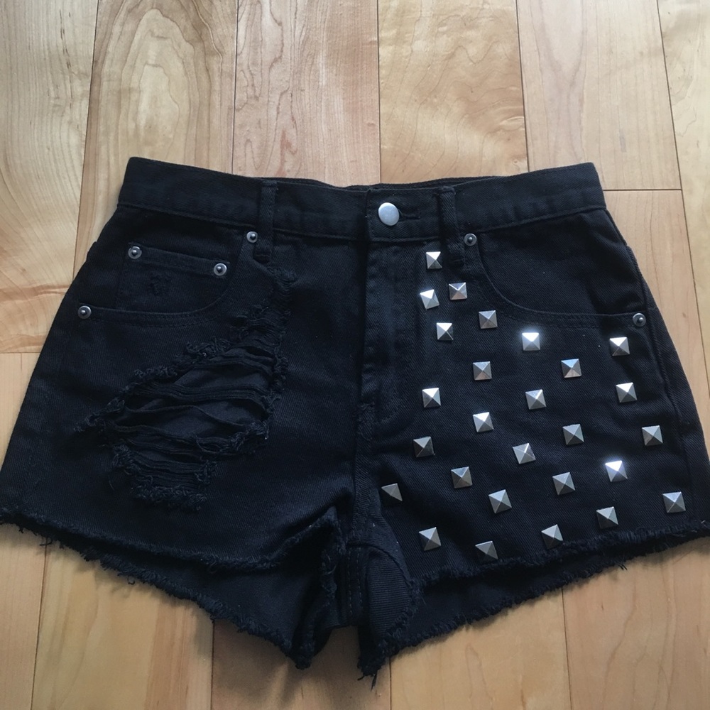 Forever 21 High Rise Black Jean Shorts