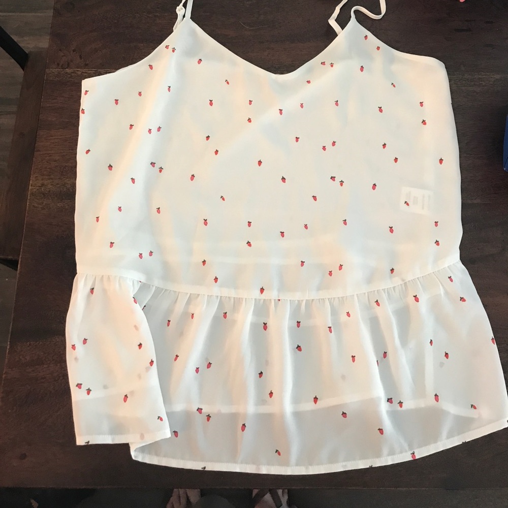 Cute strawberry print tank