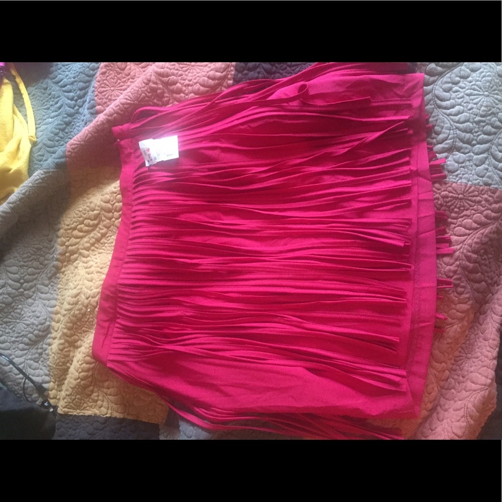 Fringe red Akira skirt