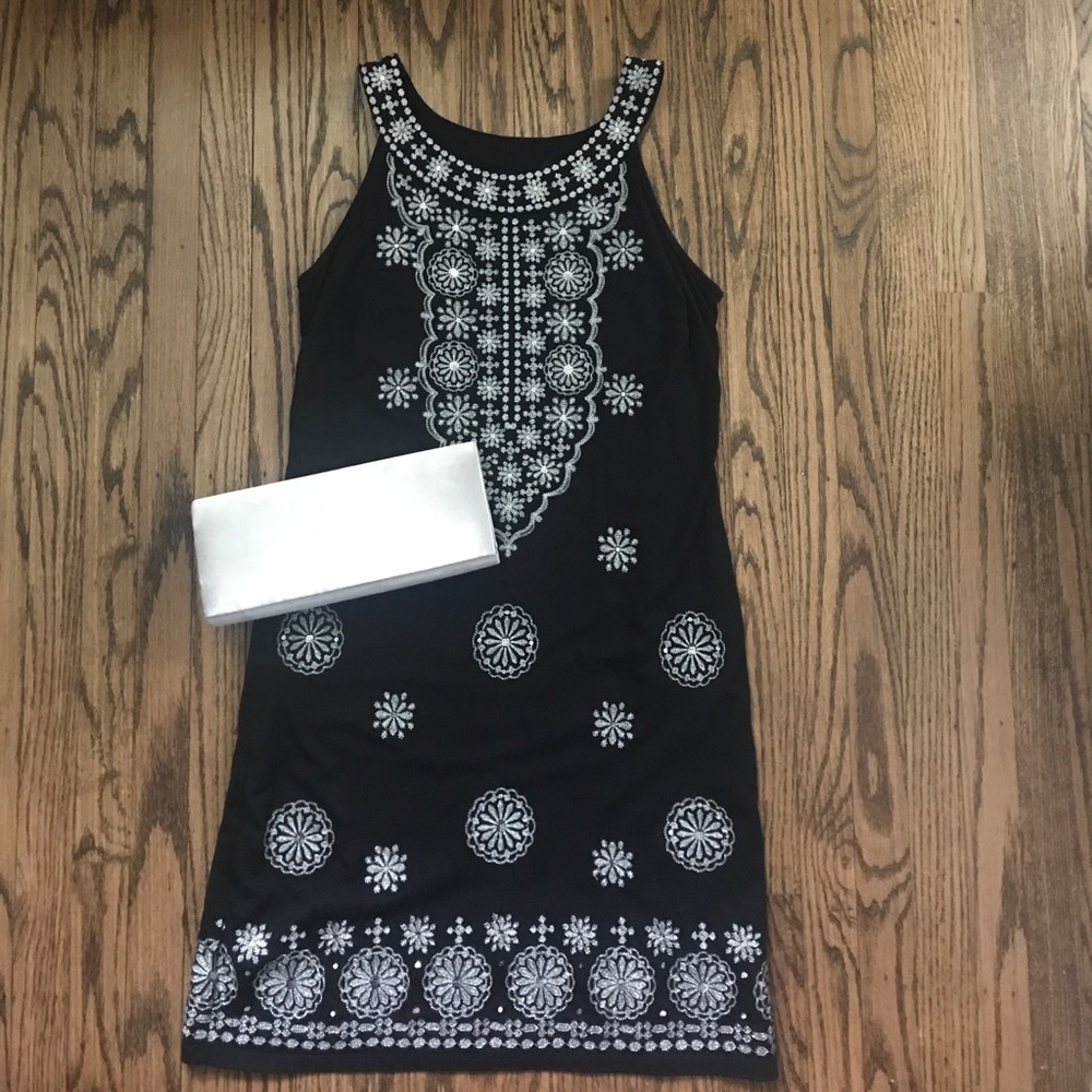 INC black/silver dress