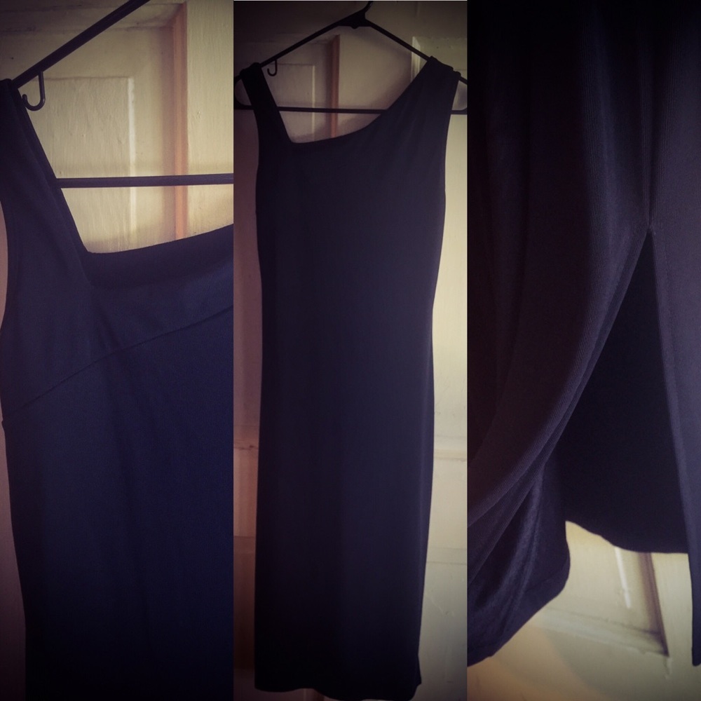 Long Maxi Dress with Asymmetrical Neckline