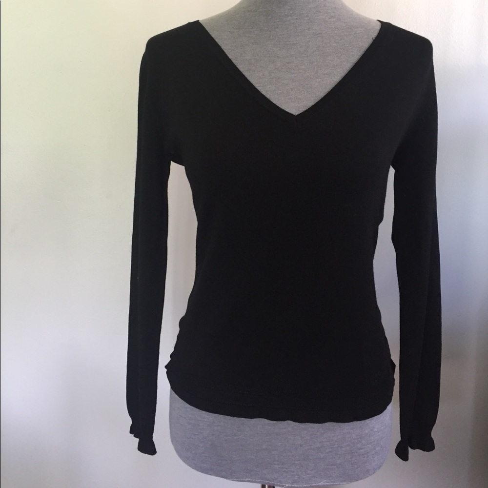 Betsy Johnson Black Knit Sweater Top size L