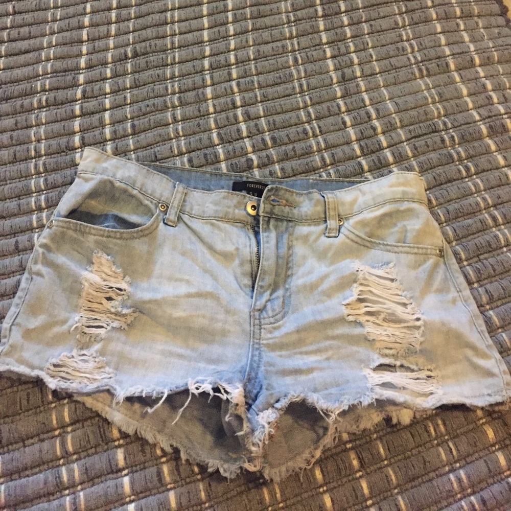 Forever 21 Light Denim Shorts