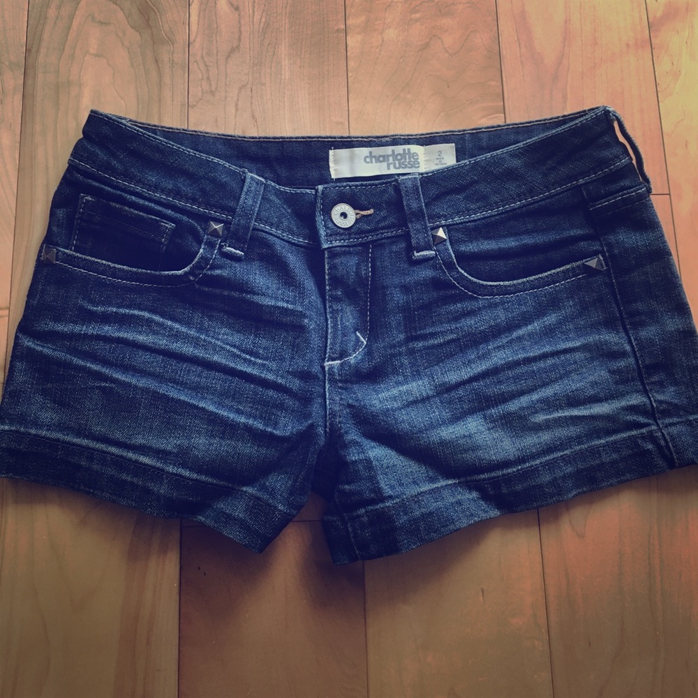 Charlotte Russe Dark Wash Jean Shorts