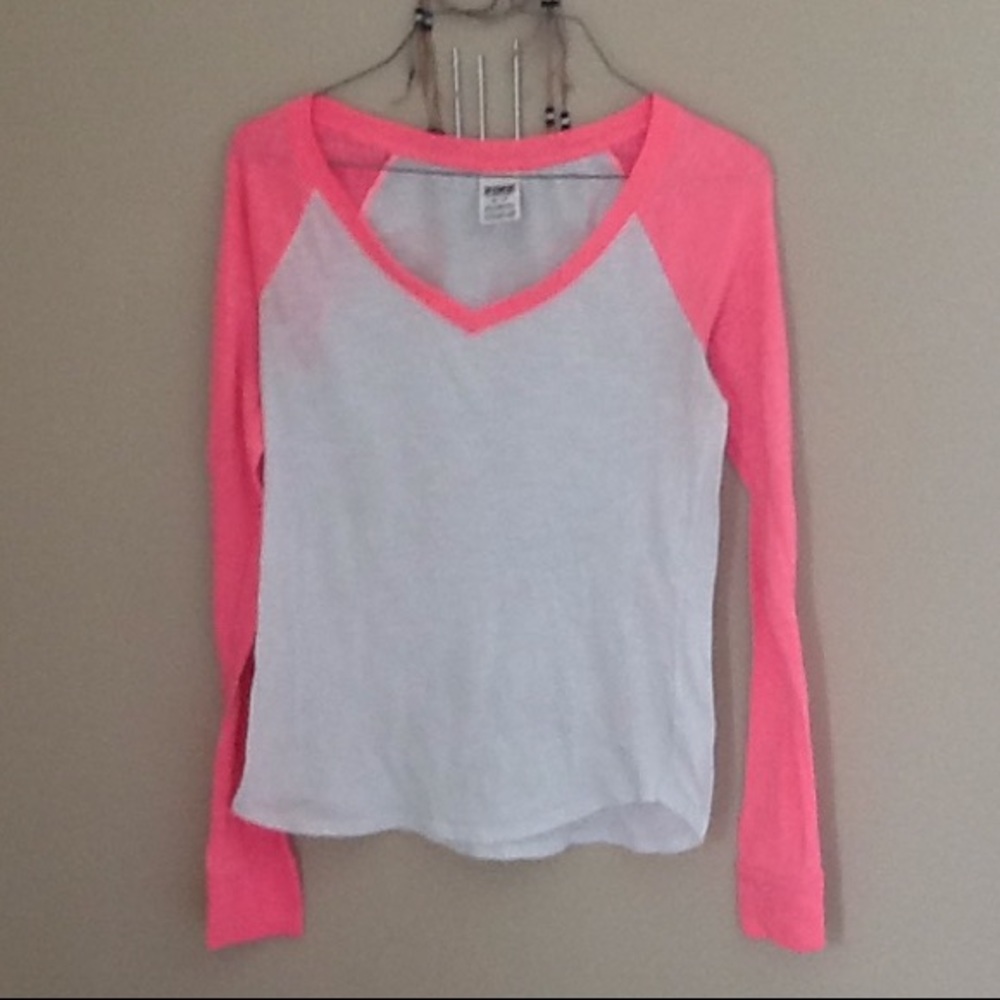 PINK and white shirt