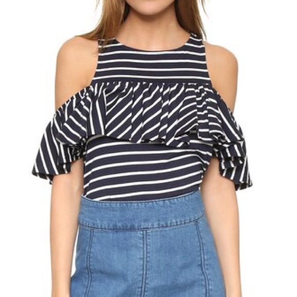 Robin Ruffle Cold Shoulder Top - Picture 1 of 1