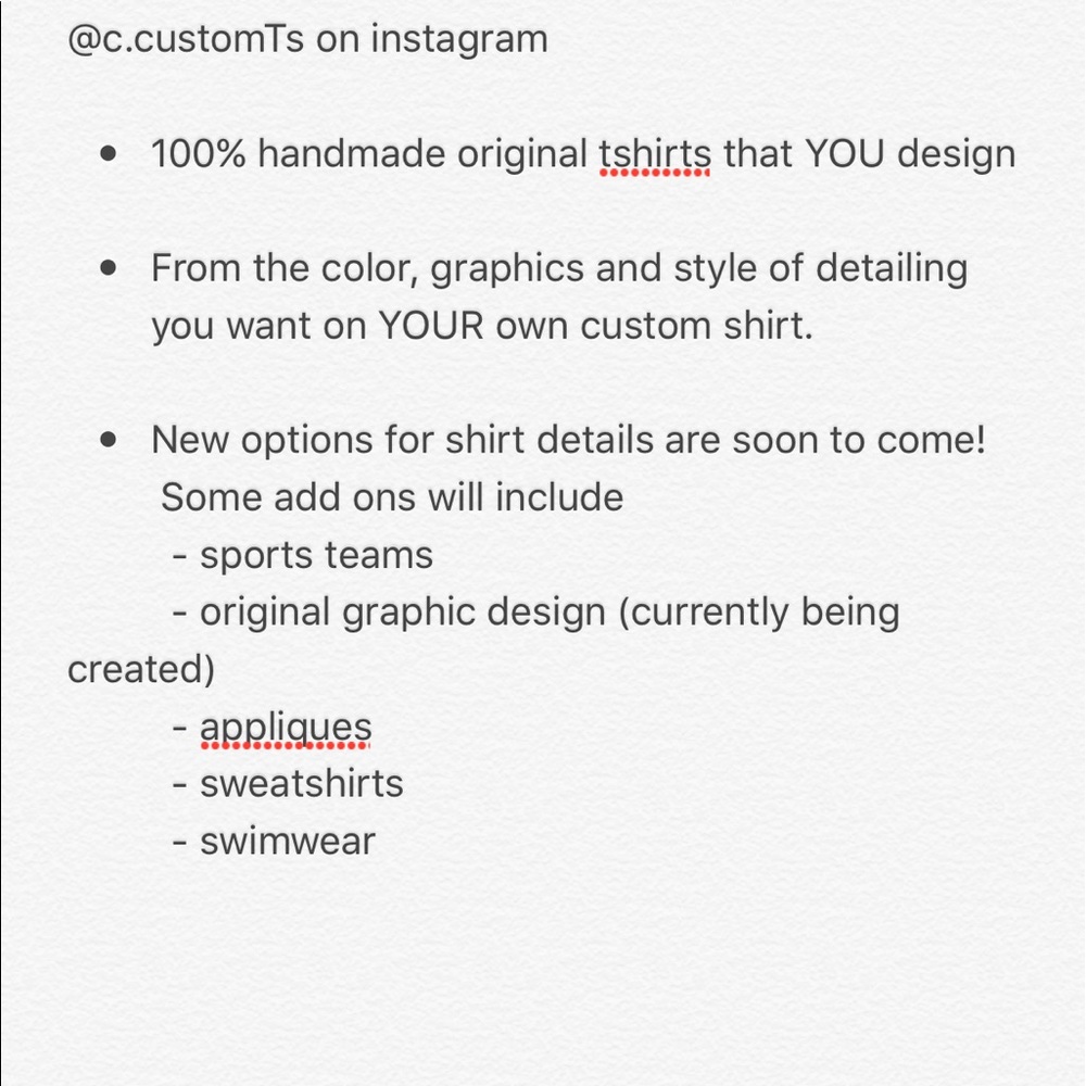 100% HANDMADE CUSTOM FOR YOU