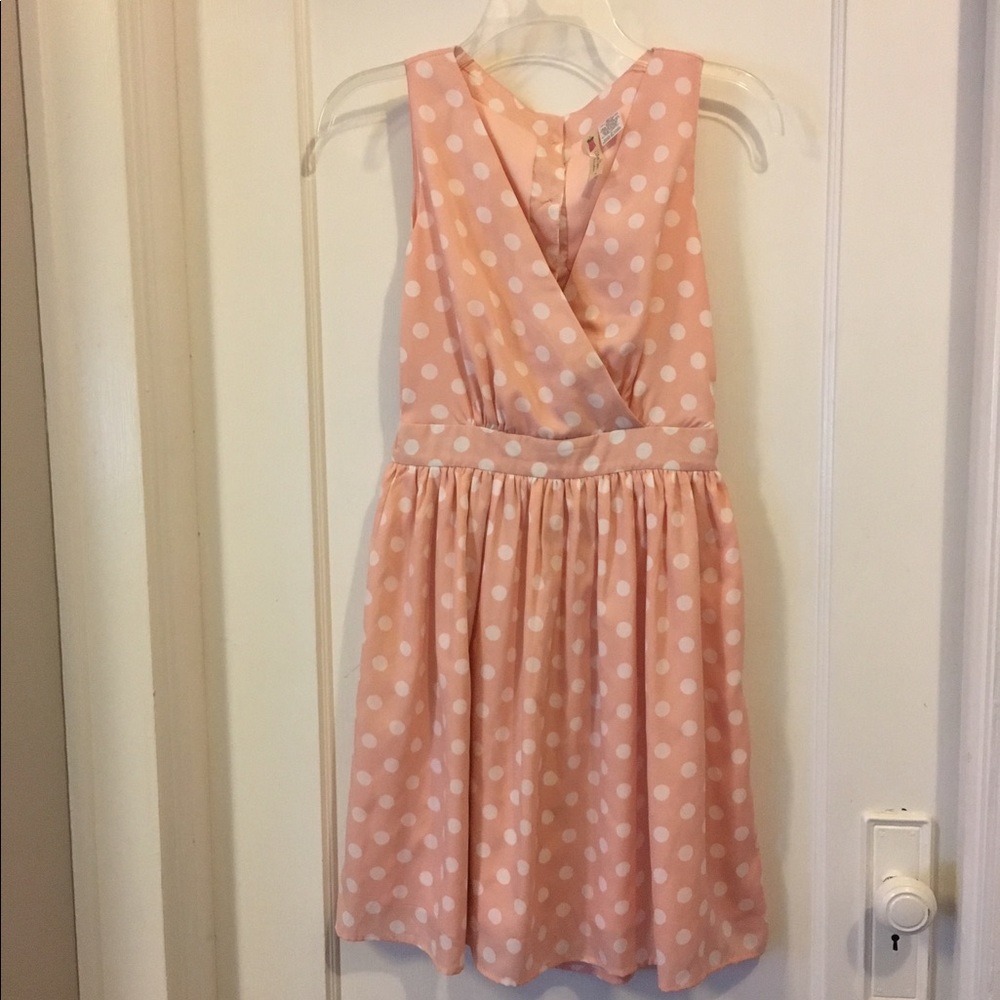 Alice Moon peach "love ya dots" dress, size small