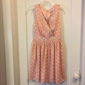 Alice Moon peach "love ya dots" dress, size small