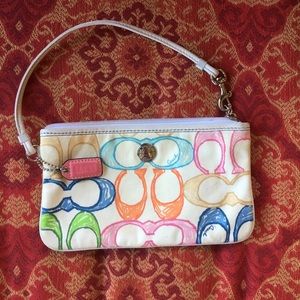 Coach Wristlet with Coach Logo