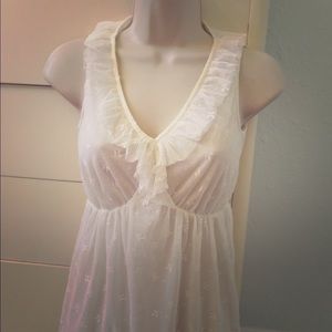 Banana Republic Lace sheer top XS