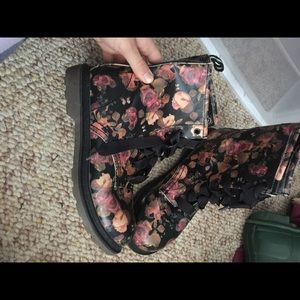 Floral doc martens look alike