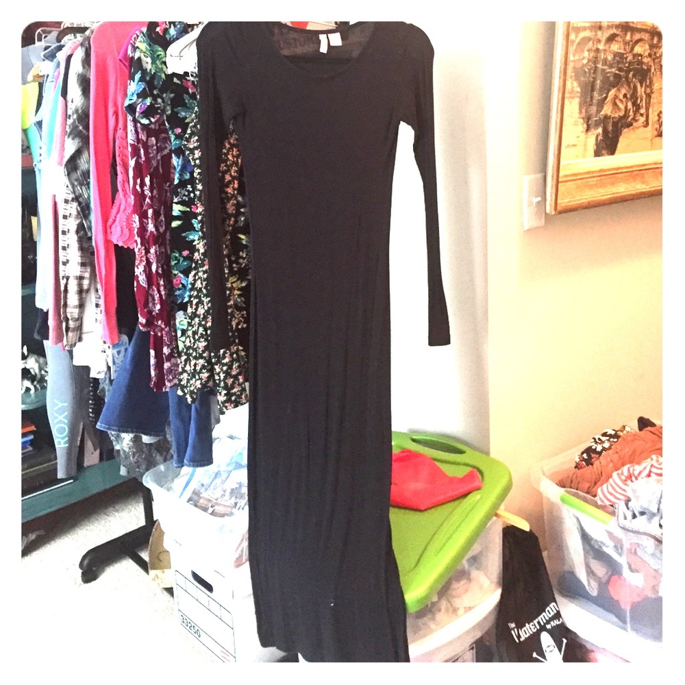 Black maxi bodycon