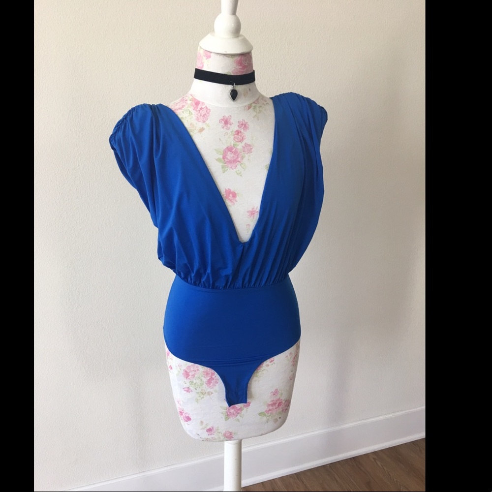 Royal blue body suit