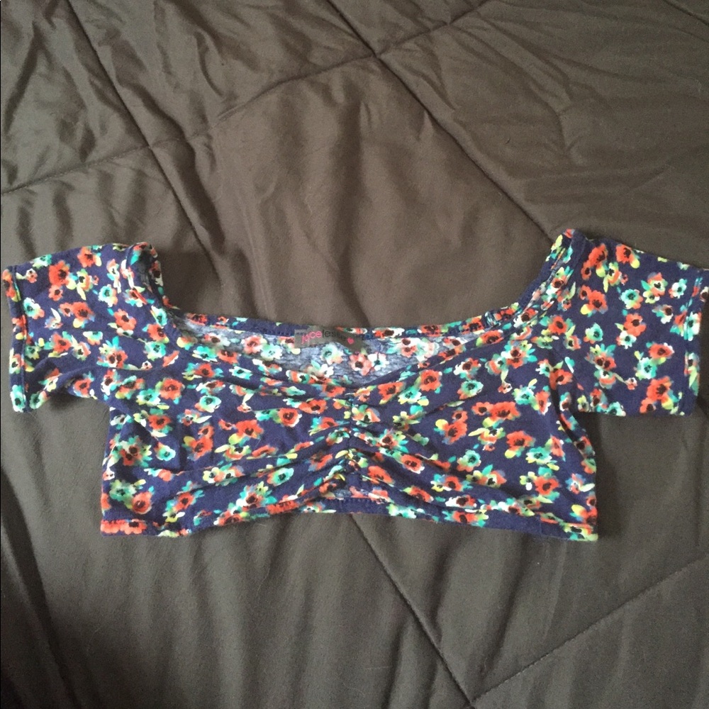 Floral shirt sleeve bandeau