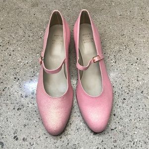 American Apparel Size 9 glitter Mary Janes