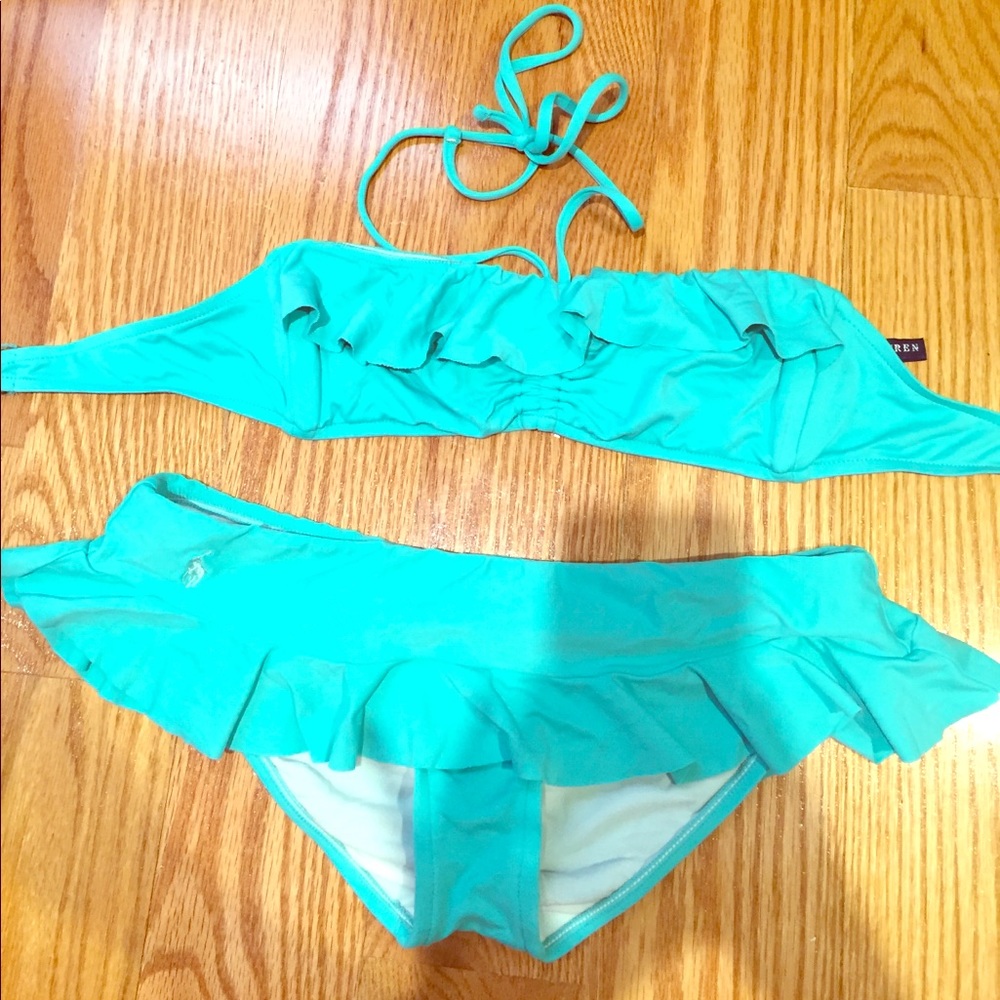 Ralph Lauren teal bikini set