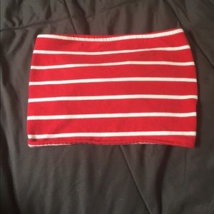 Striped crop top/bandeau