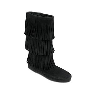 Black Minnetonka boots women's size 7