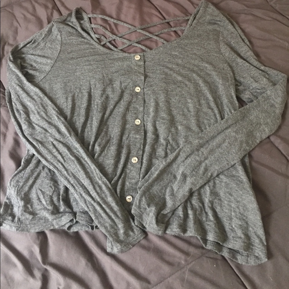 Loose Faux button up top