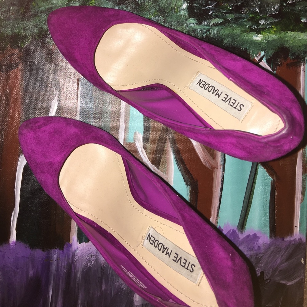 Fuchsia suede platform