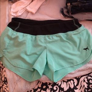 Mint green workout shorts