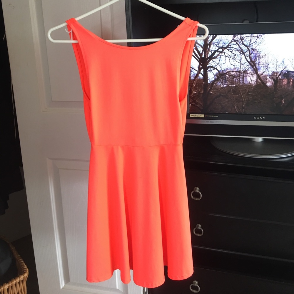 Highlighter orange/pink summer dress