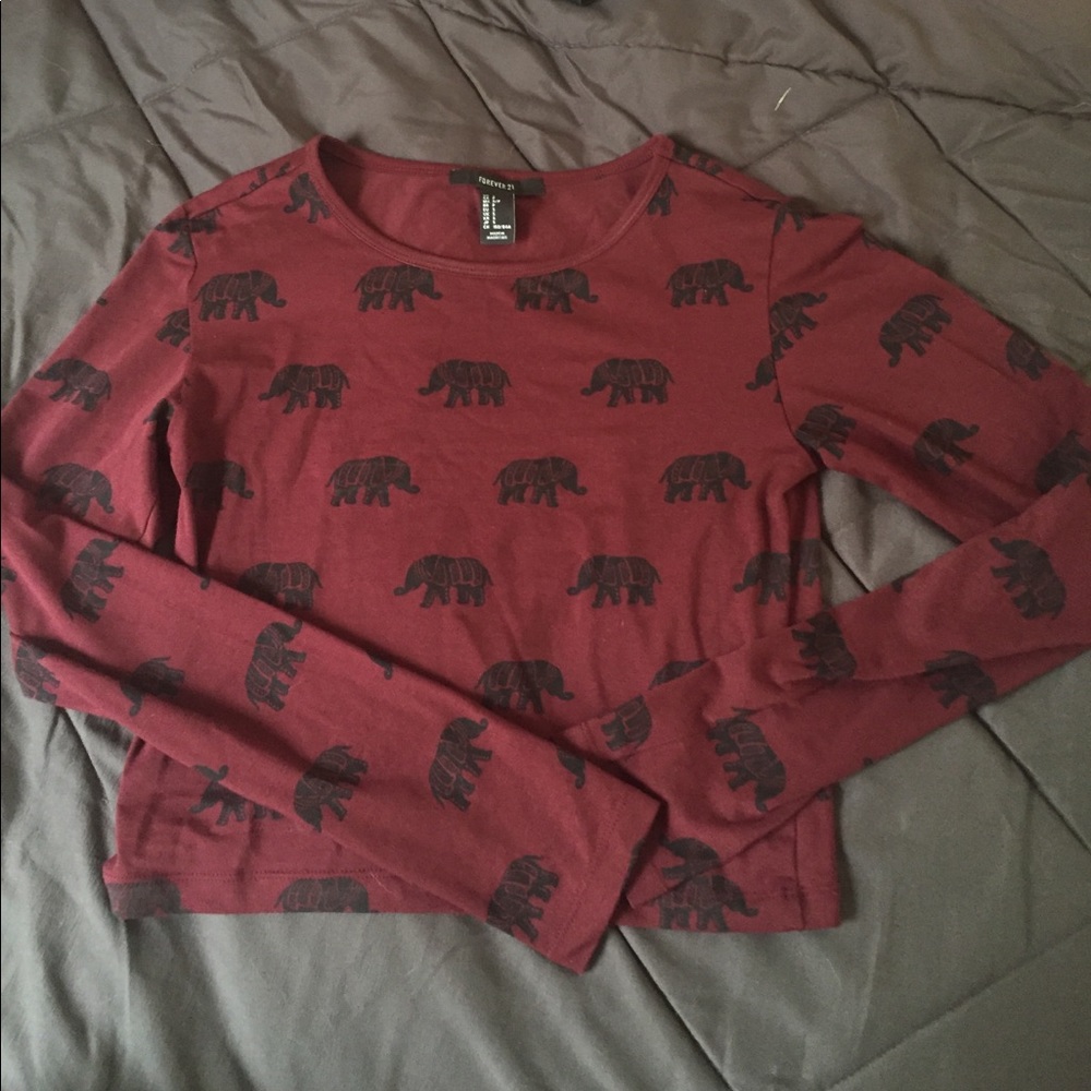 Elephant print crop top