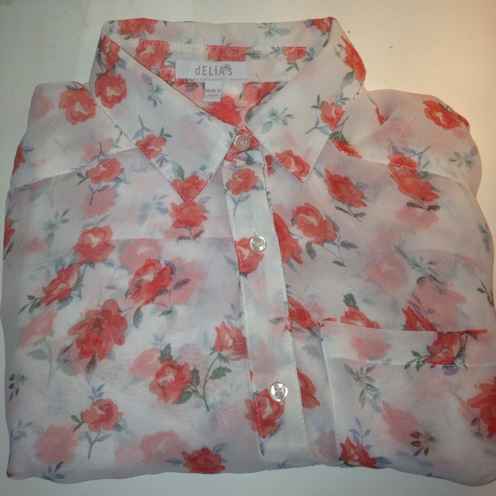 Rose designed button down