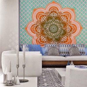 Orange and Teal Tapestry