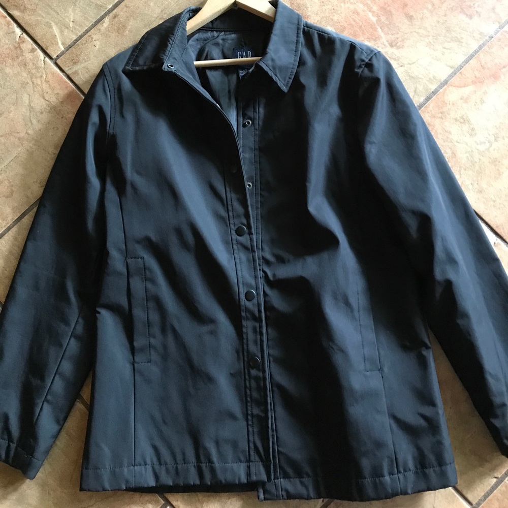 Gap black rain coat
