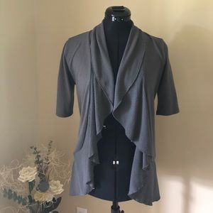 Grey half sleeve cardigan