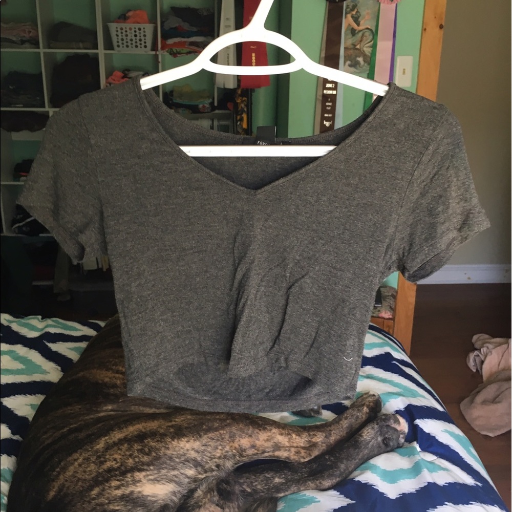 Grey crop top