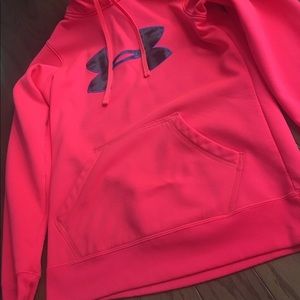 Neon Pink/Orange Under Armour Hoodie