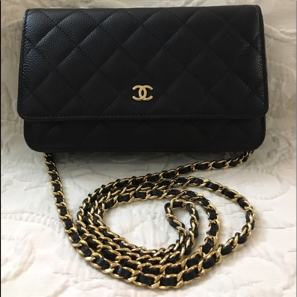 Chanel WOC Wallet On Chain Caviar Gold Hrdwre SOLD