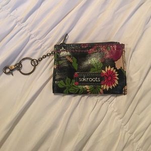 sakroots key chain and card holder wallet
