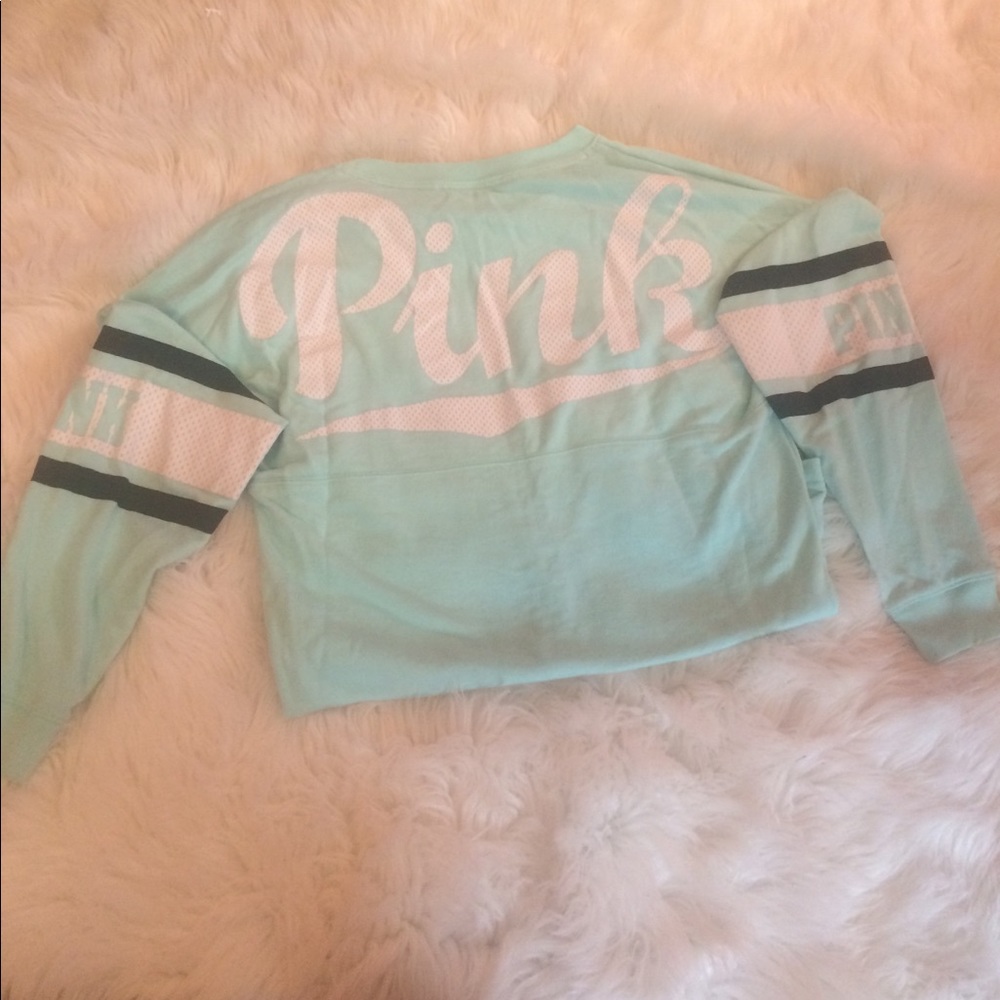 PINK varsity long sleeve jersey