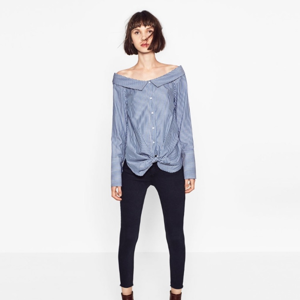 Zara poplin top