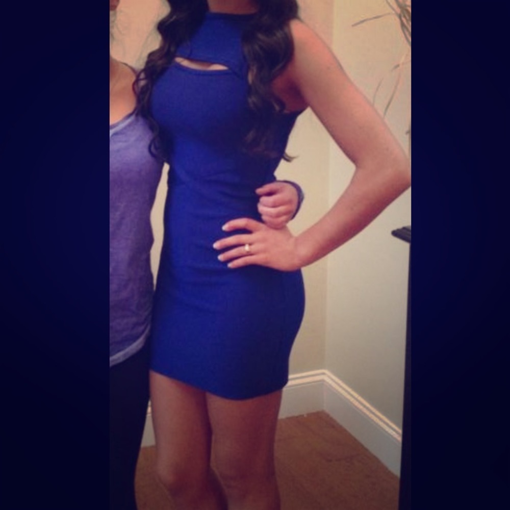Blue bebe tight dress