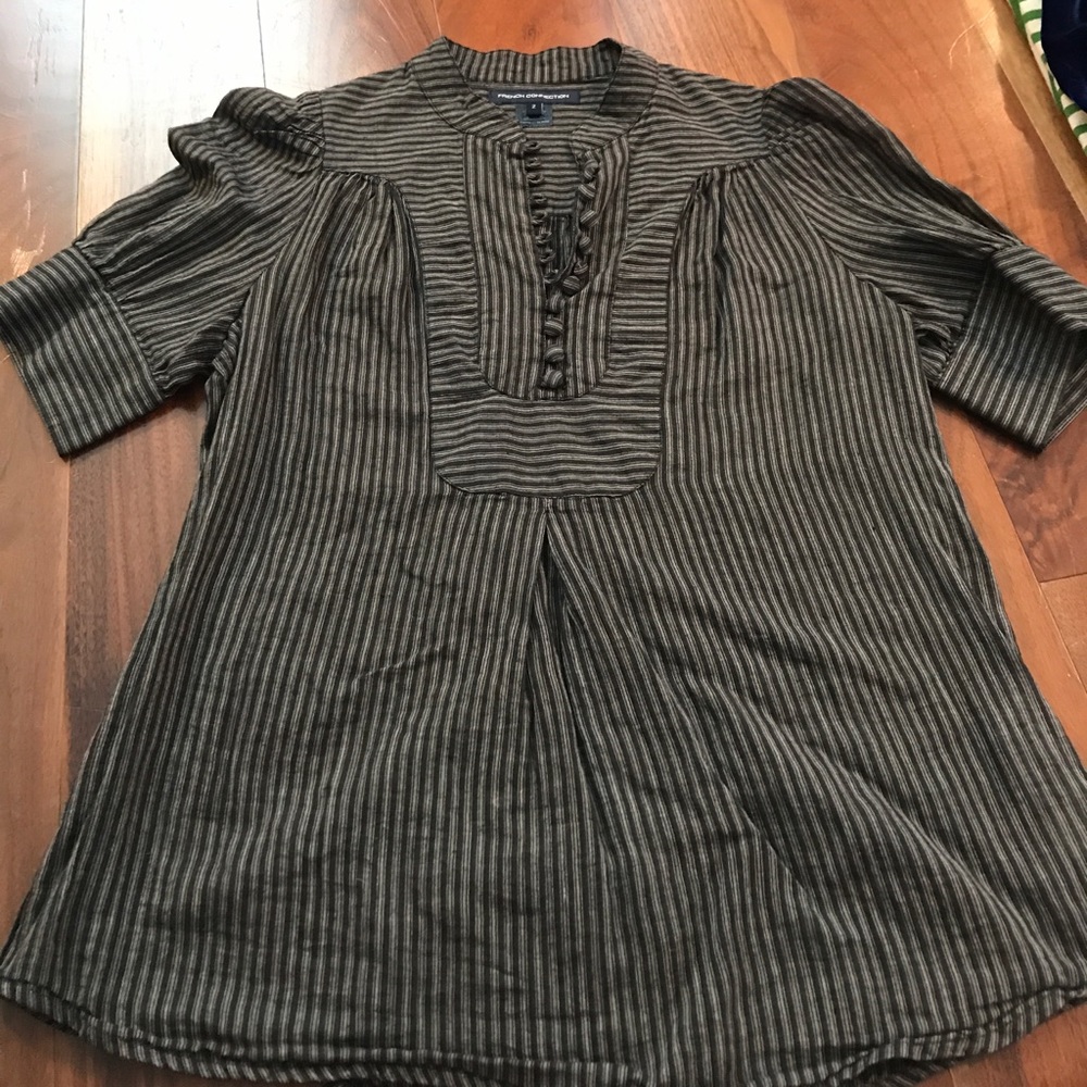 French Connection short sleeve button detail shirt